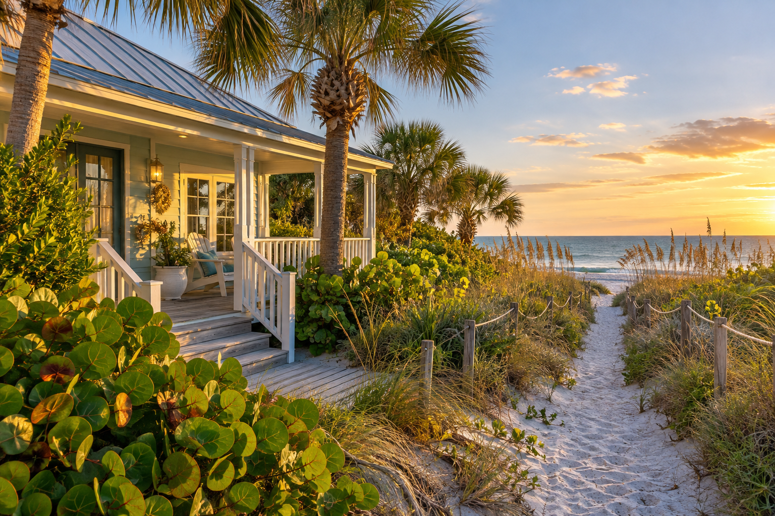 Florida beach scenery in Atlantic Coast